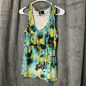 Ruffled sleeveless top
